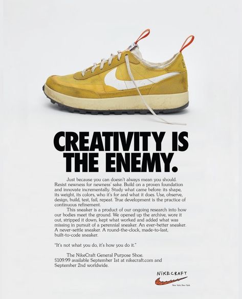 General Purpose Shoe, Tom Sachs, Nike Ad, Shoe Poster, Latest Sneakers, Best Sneakers, Vans Old Skool Sneaker, Golden Goose Sneaker, E Design