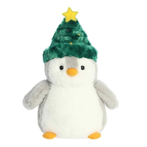 PRICES MAY VARY. This plush is approx. 6.5" x 6" x 12" in size High quality materials made for a soft and fluffy touch Comes with festive non-detachable accessories for extra holiday fun The perfect gift for spreading holiday cheer! Free from bean pellets, suitable for all ages Pom Pom Penguin is a cute, cuddly penguin with some brand new looks! This Pom Pom is geared up for the holiday season with a festive hat resembling a decorated tree that even has a star on top. A perfect plush to enjoy al Plush Penguin, Penguin Plush, Christmas Tree Hat, Christmas Plush, Green Christmas Tree, Winter Nights, Comfort And Joy, Cute Penguins, Christmas Hat