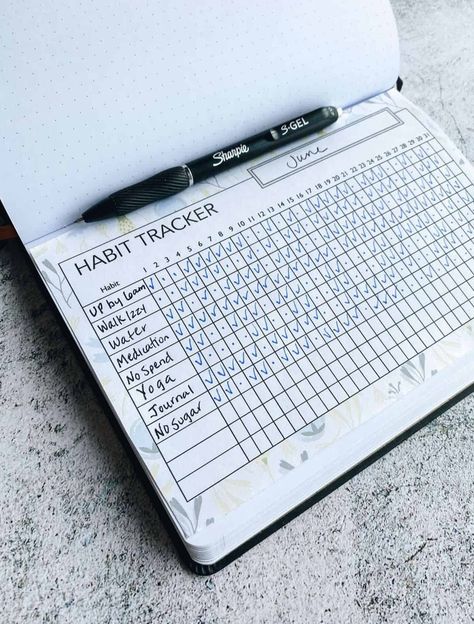 Spending Log Bullet Journal, Bullet Journal Tracking, Habit Tracker Ideas, Journal Habit Tracker, Printable Bullet Journal, Printable Habit Tracker, Bullet Journal Work, Bullet Journal Minimalist, Tracker Ideas