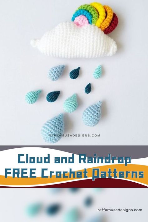 Crocheting cute cloud and raindrop amigurumi is a fun and easy way to add a touch of whimsy to your home decor or to create a unique gift for someone special Crochet Cloud, Cute Cloud, Free Cloud, Drops Patterns, Kimono Pattern, Clouds Pattern, Applique Pattern, Crochet Cardigan Pattern, Basic Crochet Stitches