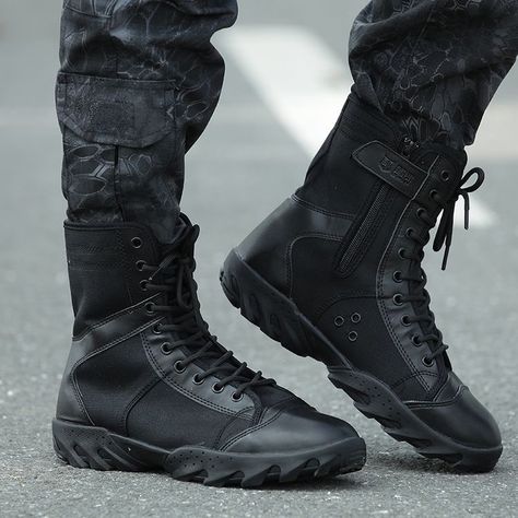 Mens Boots For Sale, Military Tactical Boots, Tactical Shoes, Army Boots, Military Tactical, Tactical Boots, Military Boots, Boots High, Breathable Shoes