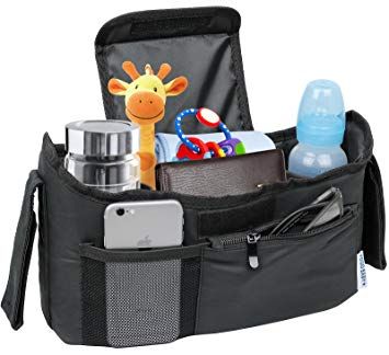 AmazonSmile : Deluxe Stroller Organizer Universal Fit for All Strollers Multiple Pockets Zipper and Phone Pocket Deep Insulated Cup Holders : Baby Stroller Caddy, Best Stroller, Baby Stroller Organizer, Baby Bottle Holders, Umbrella Stroller, Caddy Organizer, Stroller Organizer, Stroller Bag, Pram Stroller