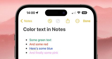 How to get color text in the Apple Notes app - 9to5Mac Ios Notes Aesthetic, Aesthetic Apple Notes, Apple Notes Templates, Iphone Notes Aesthetic, Apple Notes Aesthetic, Notes App Aesthetic, Apple Notes App, Digital Journal Aesthetic, Ios Notes