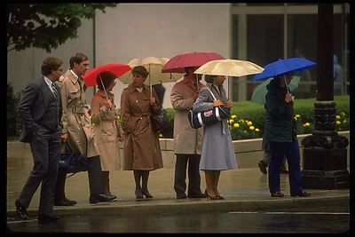 People with umbrellas, 1980s People With Umbrellas, Native American Chief, West Seattle, Human Figures, History Projects, Human Figure, Historical Society, Vintage Photography, Rainy Days