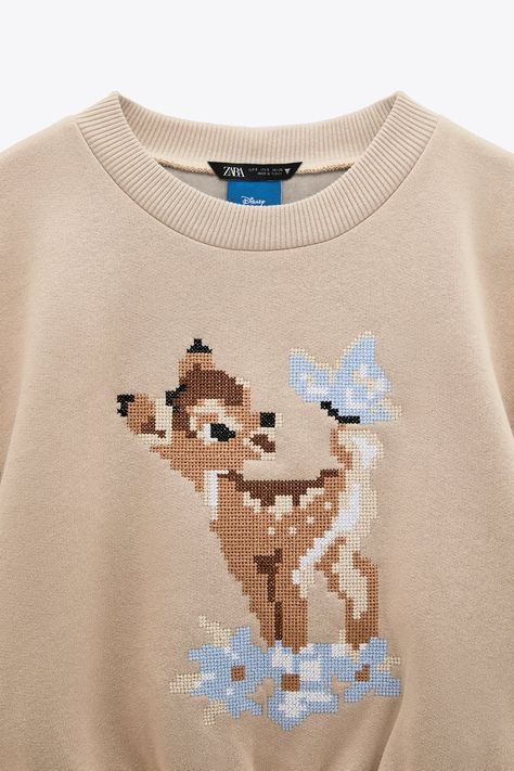 Bambi Sweatshirt, Disney Clothing, Disney Sweatshirt, Bambi Disney, Disney Embroidery, Kawaii Fashion Outfits, Disney Sweatshirts, Embroidery Sweatshirt, Disney S