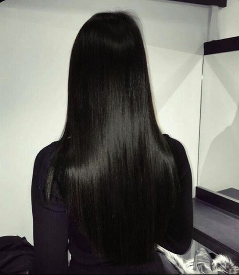 Silky Black Hair, Long Straight Black Hair, Shiny Black Hair, Black Hair Aesthetic, Straight Black Hair, Black Hair Dye, Jet Black Hair, Long Dark Hair, Long Black Hair