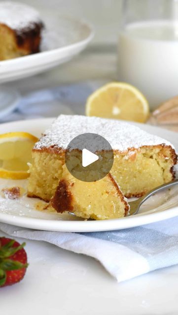 Italian Almond Cake, Almond Orange Cake, Custard Cream Recipe, Gluten Free Almond Cake, Lemon Ricotta Cake, Italian Cake, Squeezed Lemon, Gluten Free Brownies, Milk Cake