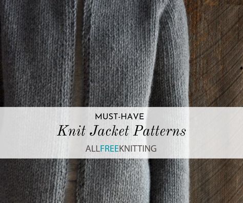 Throw on one of the cozy knit jacket patterns in this collection of patterns to keep warm and stay stylish. Knitted Jackets Women Pattern, Knit Jacket Pattern, Knit Sweater Pattern, Diy Cardigan, Knitted Jackets Women, Free Knitting Patterns For Women, Raglan Knit, Garter Stitch Knitting, Layering Jacket