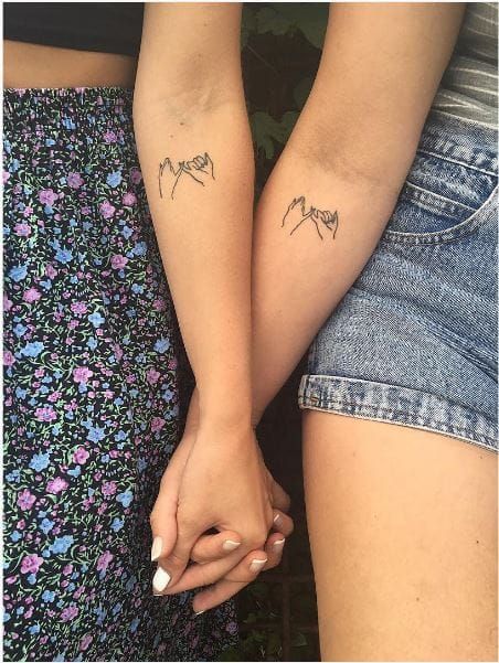 50+ Matching Sister Tattoos For 2,3 (2022) Unique Ideas With Brother Tattoo Ideas Tumblr, Niece Tattoo, Unique Sister Tattoos, Cute Sister Tattoos, Pinky Promise Tattoo, Sister Tattoo Ideas, Small Sister Tattoos, Sister Tattoo Designs, Promise Tattoo