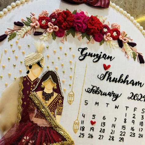 Embroidery Hoop ♥️ . . . . . . #embroideryelegance #tailoredforlove #embroiderydesign #embroideryclutch #embroideryhoop #couplegift #couplegoals #embroideryart #embroiderersofinstagram #embroided #customisedbracelets #customisedwallhanging #wallhanging Wedding Hoop Embroidery Pattern, Wedding Hoop Embroidery, Hoop Embroidery Pattern, Wedding Embroidery Hoop, Stitching Tutorial, Wedding Hoop, Customised Bracelets, Wedding Embroidery, Hoop Embroidery