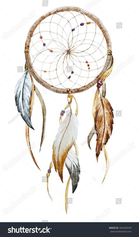 Dream Catcher Drawing, Dream Catcher Art, Watercolor Feather, Scrapbook Printables, Watercolor Drawing, Free Illustrations, Free Vector Images, Image Illustration, Dream Catcher