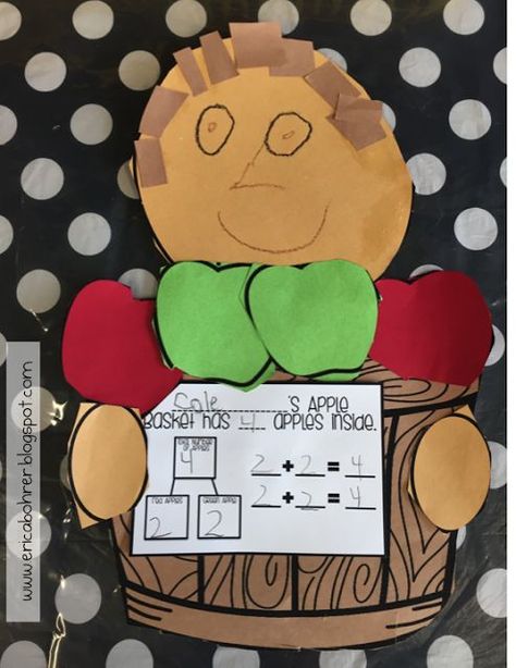 Apple Math Games, Math For First Grade, September Apples, 1st Grade Crafts, Math Craftivity, Apple Classroom, Fall Math Activities, Apple Ideas, Penguin Activities