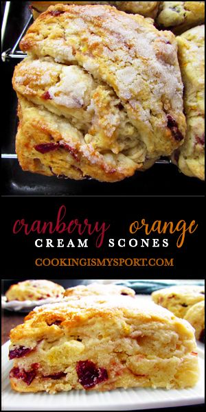 Orange Cream Scones, Sour Cream Scones, Cream Scones Recipe, Breakfast Scones, Baking Scones, Cranberry Scones, Scones Recipe Easy, Homemade Scones, Pane Dolce