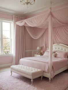 Disney Princess Room Aesthetic, Pink Beauty Room, Pink Wallpaper Bedroom, Pink Princess Room, Girly Pink Bedroom, Girl Room Ideas, Disney Princess Room, House Aesthetics, Princess Room Decor