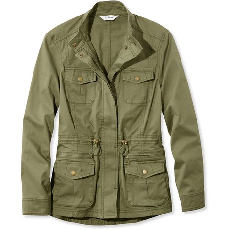 L.L.Bean Freeport Field Military Inspired Jacket ($94) ❤ liked on Polyvore featuring plus size women's fashion, plus size clothing, plus size outerwear, plus size jackets, multi pocket jacket, military army jacket, green military jacket, military style jacket and fitted jacket Military Jacket Women, Military Field Jacket, Military Inspired Jacket, Plus Size Jackets, Military Jacket Green, Womens Sherpa, Stand Collar Jackets, Green Field, Army Green Jacket