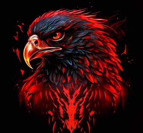 Eagle Artwork, Benfica Wallpaper, Red Eagle, New Nature Wallpaper, Animal Tattoo Ideas, Eagle Images, Eagle Wallpaper, Eagle Pictures, Red Neon