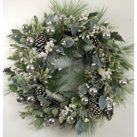 Outdoor Fall Wreaths, Fall Floral Decor, Silk Wreaths, Ball Wreath, Harvest Wreath, Green Wreath, Hanging Wreath, Greenery Wreath, Winter Wreath