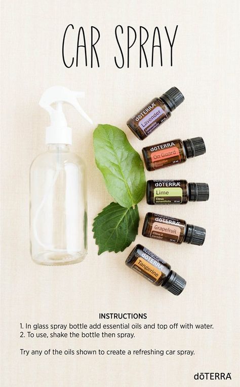 Cars are great for helping us get our errands accomplished as well as fun road trips. But, with all the adventures, our cars can tend to get stuffy and smelly. Try making this simple DIY car spray with essential oils to naturally freshen up your car. Essential Oil Car Freshener, Joululahjat Diy, Car Spray, Doterra Essential Oils Recipes, Essential Oil Spray, Essential Oils Cleaning, Diy Essentials, Oil Remedies, Essential Oil Blends Recipes