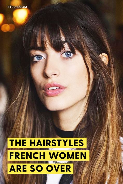 The least popular hairstyles in French French Hairstyles Bangs, Long Parisian Hair, French Hairstyles Long, French Haircut Parisian Chic, French Hairstyles Medium, French Haircut Medium, French Women Hairstyles, European Hairstyles, Parisian Hairstyles