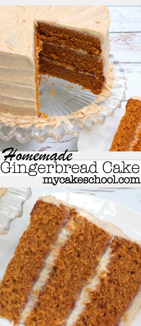 Gingerbread Cakes, Gingerbread Recipes, Gingerbread Cake Recipe, Cheese Frosting Recipe, Homemade Gingerbread, Cream Cheese Frosting Recipe, Low Carb Dessert, Cake Recipes From Scratch, Gingerbread Cake