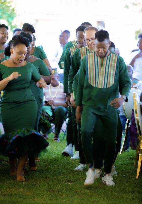 Emerald Green Traditional Wedding Attire, Green Traditional Dresses African, Green Floor-length Dress For Traditional Ceremonies, Green Floor-length Maxi Dress For Traditional Ceremonies, Green Shweshwe Wedding Dress, Lobola Celebration, Seshoeshoe Dresses, Sepedi Traditional Dresses, Zulu Traditional Attire