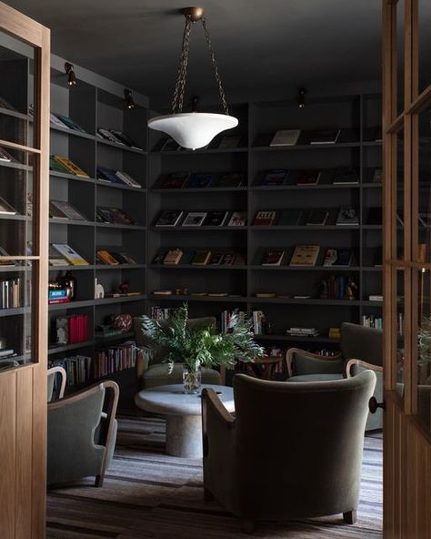 Jake Arnold on Instagram: "Surround yourself with books, photos, art that speaks to you and reflects who you are to keep you grounded and reminded of where you are and where you could be going. Happy Friday beauties 🤎" Jake Arnold Bookcase, Study Nooks, Bookcase Library, Grandpa Aesthetic, Cocktail Room, Toys Room, Jake Arnold, Cozy Library, Snug Room