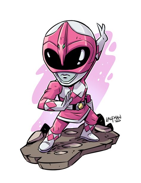 Pink Ranger by DerekLaufman Derek Laufman, Pink Ranger, Power Ranger, A Cartoon, Cartoon Character, Power Rangers, Deviantart, Pink, White