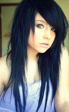 Image result for Long Choppy Layered Straight Haircuts Scene Hair Bangs, Scene Girl Hair, Scene Hair Colors, Scene Haircuts, Emo Haircuts, Long Shag Haircut, Emo Scene Hair, Emo Stuff, Straight Hair Cuts