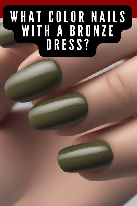 Get ready to dazzle from tip to toe! 💅✨ Pondering "What Color Nails With A Bronze Dress"? Click to unlock the chic shades that'll complement your shimmering outfit and make your nails the ultimate accessory for any event. #WhatColorNailsWithABronzeDress #NailColorIdeas #DressToImpress #ManicureMatch #FashionTips #BronzeBeauty #EveningGlam #NailEnvy #StyleGuide #BeautyInspo #PerfectPairings #GlamNails #OutfitCompleter #ChicLooks #PartyReady #NailTrends #StunningStyle #ColorCoordination Nails To Go With Rust Dress, Bronze Dress Accessories, Nails For Bronze Dress, Nails With Rust Color Dress, Shimmering Outfit, Nail Color Options, Brown Wedding Dress, Rust Color Dress, Dark Brown Dress