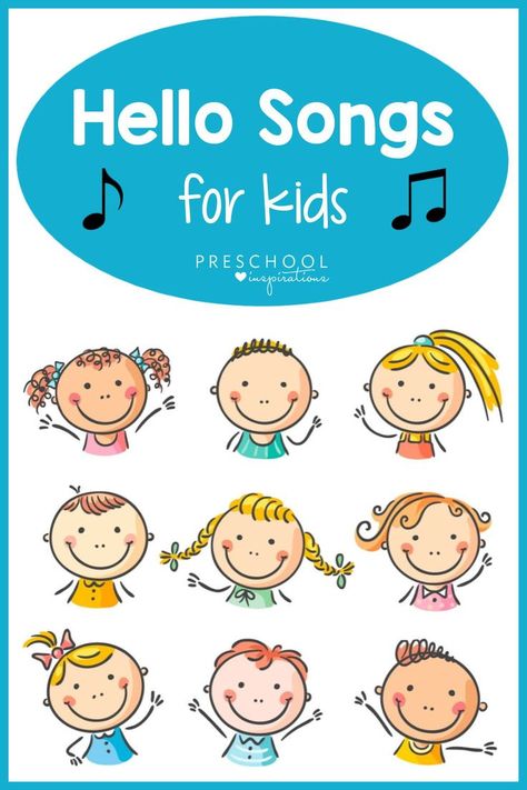 Hello Songs Preschool, Hello Song For Kids, Stories For Preschoolers, Time For Preschoolers, Kindergarten Circle Time, Preschool Movement, Preschool Music Lessons, Preschool Inspirations, Morning Circle