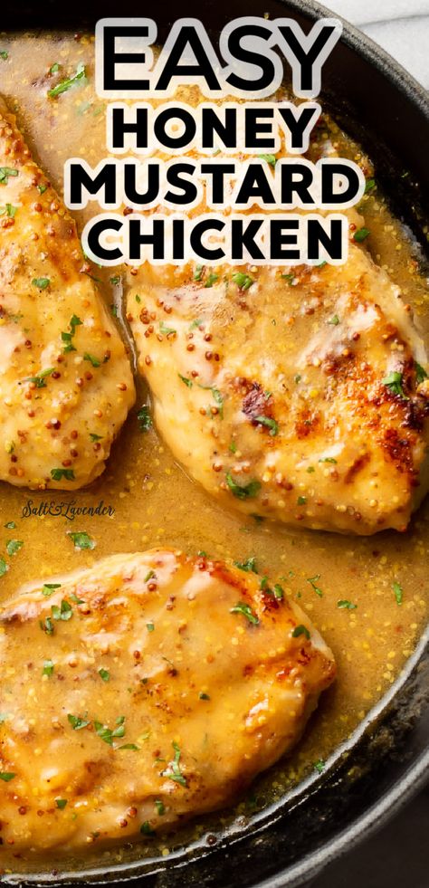 Easy Honey Mustard, Honey Mustard Chicken Recipes, Honey Chicken Recipe, Chicken Cutlet Recipes, Mustard Chicken Recipes, Chicken Tenderloin Recipes, Easy Chicken Breast, Honey Mustard Chicken, Easy Chicken Dinner Recipes