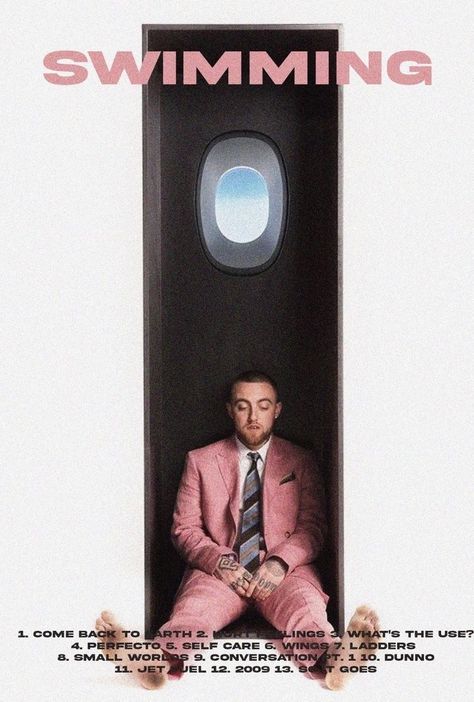 Mac Miller Swimming, Swimming Posters, Tracklist Poster, Music Poster Design, Dorm Posters, Poster Room, Picture Collage Wall, I'm With The Band, Mac Miller