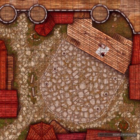 Dnd Stage Map, Dnd Board, Battle Map, Virtual Tabletop, Campaign Ideas, Tabletop Rpg Maps, Dnd Maps, Rpg Maps, Rpg Map