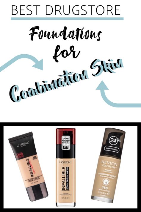 I am giving you my best drugstore foundations I use on my combination skin that is long lasting, has a flawless finish, and does not dry out the skin and at the same time keeps the oils at bay! #drugstoremakeup #drugstorefoundation #foundations #revlon #infallible #loreal #flawlessfoundation #affordablefoundations