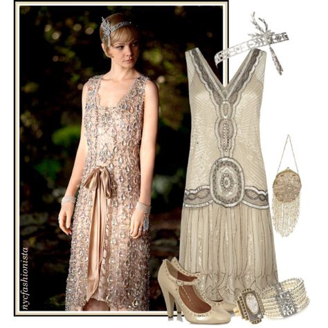 Get the Gatsby Look: Daisy Buchanan by nycfashionista on Polyvore featuring Ð¼Ð¾Ð´Ð°, Jigsaw, Mulberry, Moyna, Moritz Glik, Gatsby and vintage Great Gatsby Costume, Gatsby Look, 1920s Looks, Daisy Buchanan, Gatsby Costume, Great Gatsby Dresses, Roaring 20, Gatsby Dress, Dresses 2013