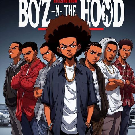 Boondocks Outfits, The Boondocks Cartoon, Boondocks Drawings, Black Things, Boyz N The Hood, Dark Naturalism, Dope Cartoons, Black Anime Guy, Image Spiderman