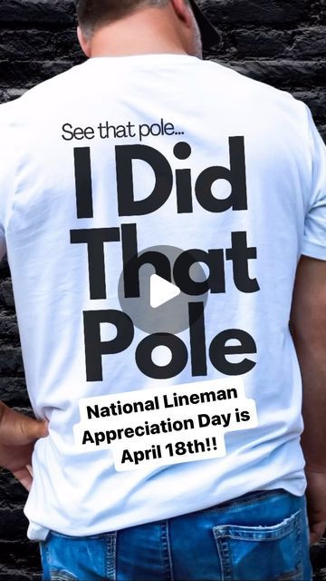 CharlieBro Designs on Instagram: "National Lineman Appreciation Day is Thursday, April 18th⚡️⚡️

Make sure to order your Lineman Gifts this week to have them in time to show your support for all the Journeyman Lineman you know!

Be the fave Line Wife pulling in to show up with all the best Linemen gifts😉

Tap 🔗 to shop

#lineman #linewife #linewives #PowerLineman #linemanpride #linemanproblems #linemanissues #linewives #linewivesoftiktok #ibew #ibewlineman #linewifey #bluecollar #bluecollarboys #bluecollarbabe #bluecollarbabes #linemanpride #powerline #linemenproblems #linemanappreciationday #nationallinemanappreciationday" Lineman Appreciation Day, Lineman Quotes, Journeyman Lineman, Lineman Shirts, Power Lineman, Lineman Gifts, Gifts For Fathers Day, Show Up, Gifts For Father