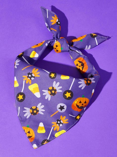 Cute Dog Halloween Costumes, Halloween Bandana, Girl Dog Bandana, Halloween Dog Bandana, Bandana Girl, Sublimacion Ideas, Cute Puppy Wallpaper, Puppy Wallpaper, Fall Dog