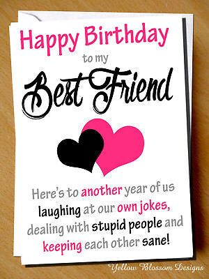 Birthday Greeting Card BFF Mate Banter Funny Humour Comical Best Friend Comedy | eBay Godfather Quotes, Witty Jokes, Unicorn Birthday Party Invitation, Bff Birthday, Friendship Quotes Funny, Birthday Cards For Friends, Card Drawing, Unicorn Birthday Parties, Happy Birthday Card