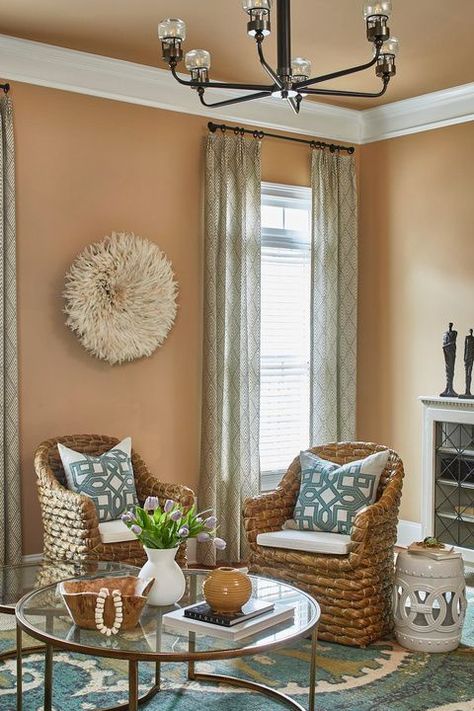 soft blonde paint color in living room Light Brown Paint Colors, Light Brown Paint, Lake Apartment, Small Room Paint, Small Home Improvements, Light Autumn, Brown Paint Colors, Off White Walls, Best Paint Colors