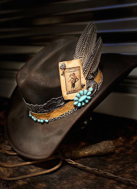 Top Quality Stunning Western Hats & Cowgirl Gloves – Elusive Cowgirl Boutique Cowboy Hat Design, Custom Cowboy Hats, Looks Country, Hat Base, Distressed Hat, Estilo Country, Cowgirl Hat, Rhinestone Chain, Hat Ideas