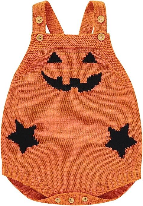 Outfits Sleeveless, Bodysuit Jumpsuit, Knitted Sweater, Baby Toddler, Jumpsuit, Orange, Halloween, Clothes