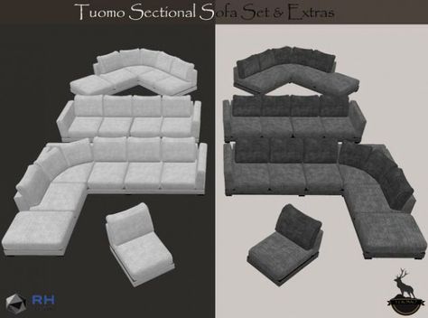 RightHearted's Tuomo Sectional Sofa Set and Extras #SofaBeds Sims 4 Pull Out Couch, Sims 4 Cc Round Sofa, Sims 4 L Shaped Couch, Sims 4 Cc Dining Table Set, Sims 4 Cc Furniture Bedrooms Functional, Sims 4 Speaker, Sims 4 Lights Cc Ceilings, Sims 4 Urban Cc Furniture Living Room, Ts4 Couch Cc