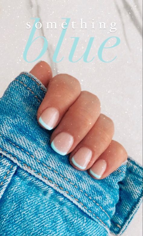 Blue French Nails, Tiffany Blue Nails, French Nail, Blue French, Tiffany Blue, Something Blue, Blue Nails, French Nails, Fashion Nails