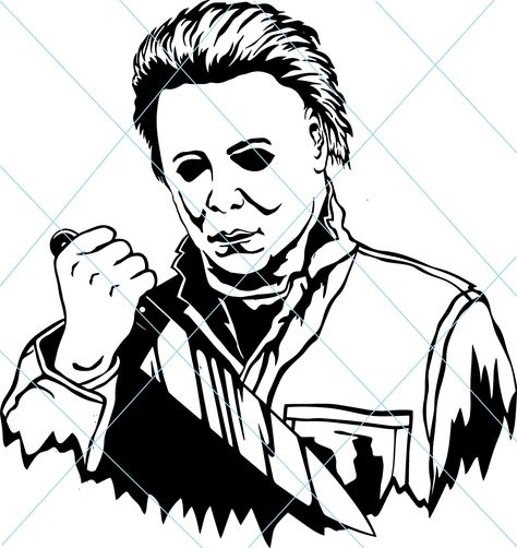 Michael Myers Drawing, Michael Myers Svg, Mike Myers, Halloween Trends, Michael Myers Halloween, Horror Movie Characters, Funny Svg, Svg Halloween, Michael Myers