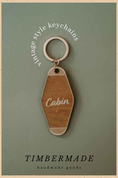 the TIMBERMADE signature maple plywood hotel style keychain featuring cabin design Hotel Keychain Design, Vintage Cabin, Maple Plywood, Eco Hotel, Engraved Keychain, Vintage Hotels, Hotel Branding, Keychain Design, Lake Cabins