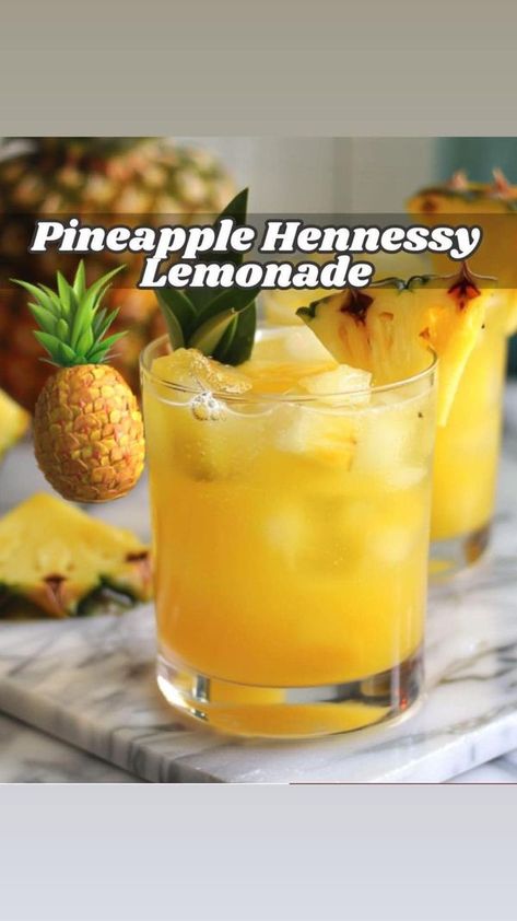 Chef Marion grasby 🍛🍜 | Enjoy this Pineapple Hennessy Lemonade | Facebook Hennessy Lemonade, Hennessy Cognac, Marion Grasby, Fun Drink Recipe, Full Recipes, Liquor Drinks, Pineapple Slices, Mixed Drinks Recipes, Lemon Slice