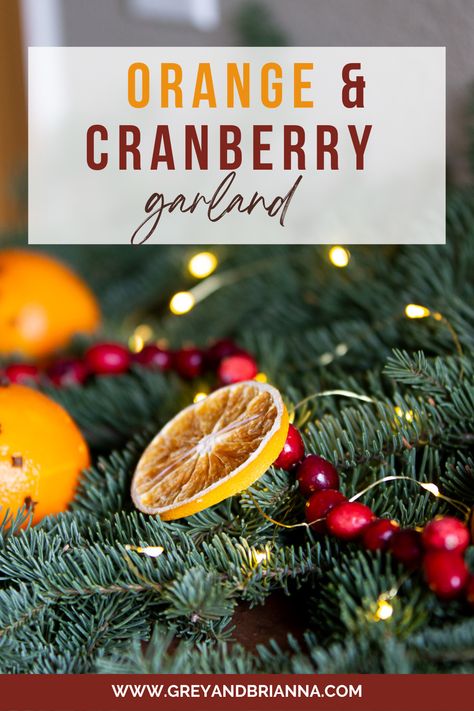 orange and cranberry garland diy Cranberry Orange Garland, Orange Cranberry Garland, Orange And Cranberry Garland, Cranberry Garland Diy, Garland On Tree, Christmas Tree Orange, Orange Garland Diy, Homestead Christmas, Cranberry Garland