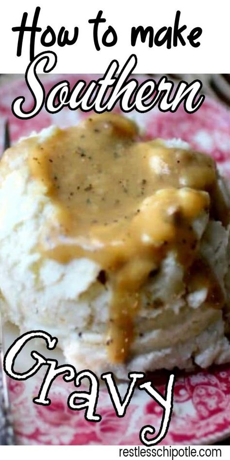 Southern Gravy, Brown Gravy Recipe Easy, Turkey Gravy Recipe Easy, Homemade Brown Gravy, Salad Skewers, Brown Gravy Recipe, Homemade Gravy Recipe, Easy Gravy Recipe, Turkey Gravy Recipe