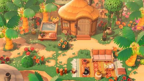 Tropical island Villagers, Custom Designs | Island Themes | Animal Crossing (ACNH) | Nookea Hawaii Animal Crossing, Acnh Tropicore, Anch Ideas, Acnh Layout, Acnh Summer, Acnh Tropical, Acnh Beach, Urban Island, Motif Tropical